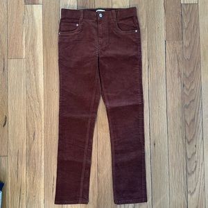 Mini Boden boy brown straight leg cords
